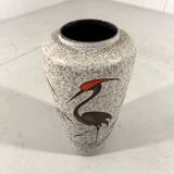 West-Germany pottery vase crane floor vase 1960’s