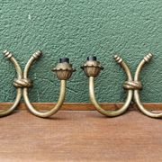 Pair of brass wall lights, 1950s
