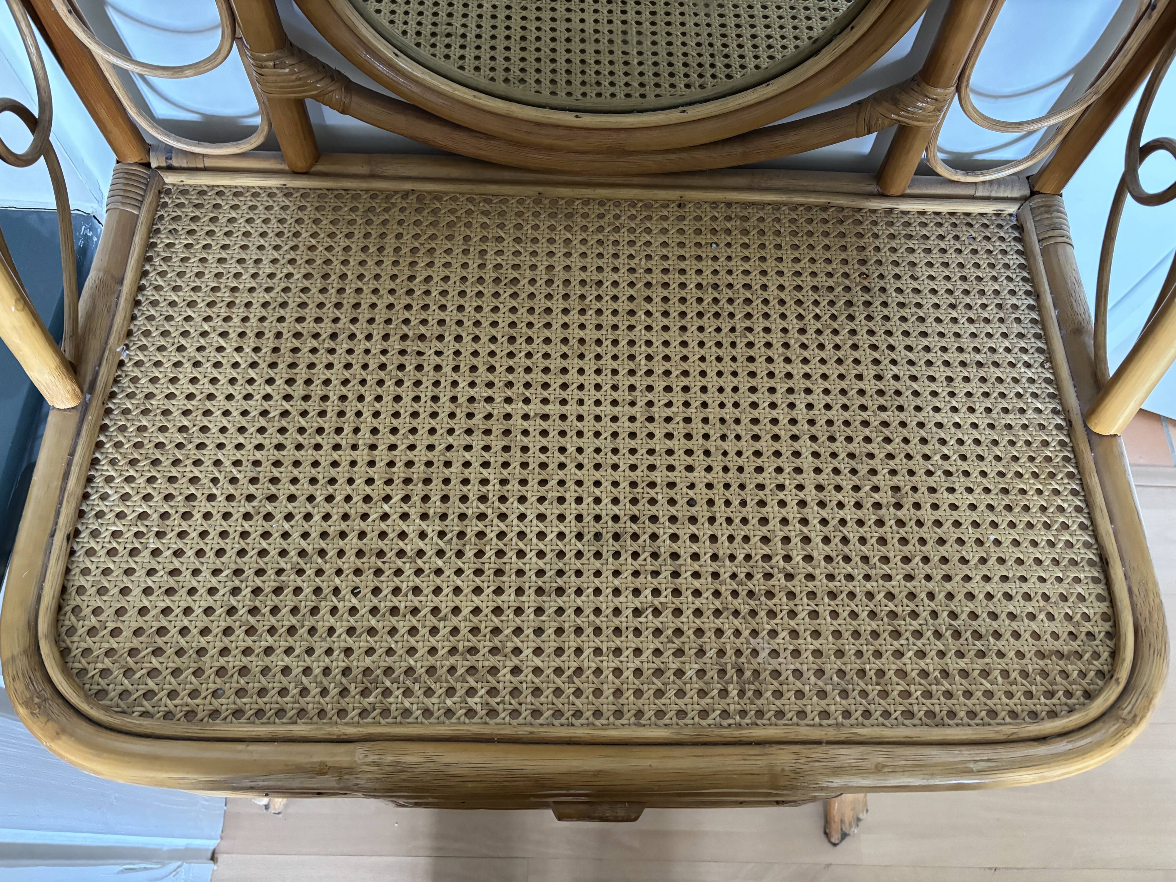 Bamboo rattan dressing table