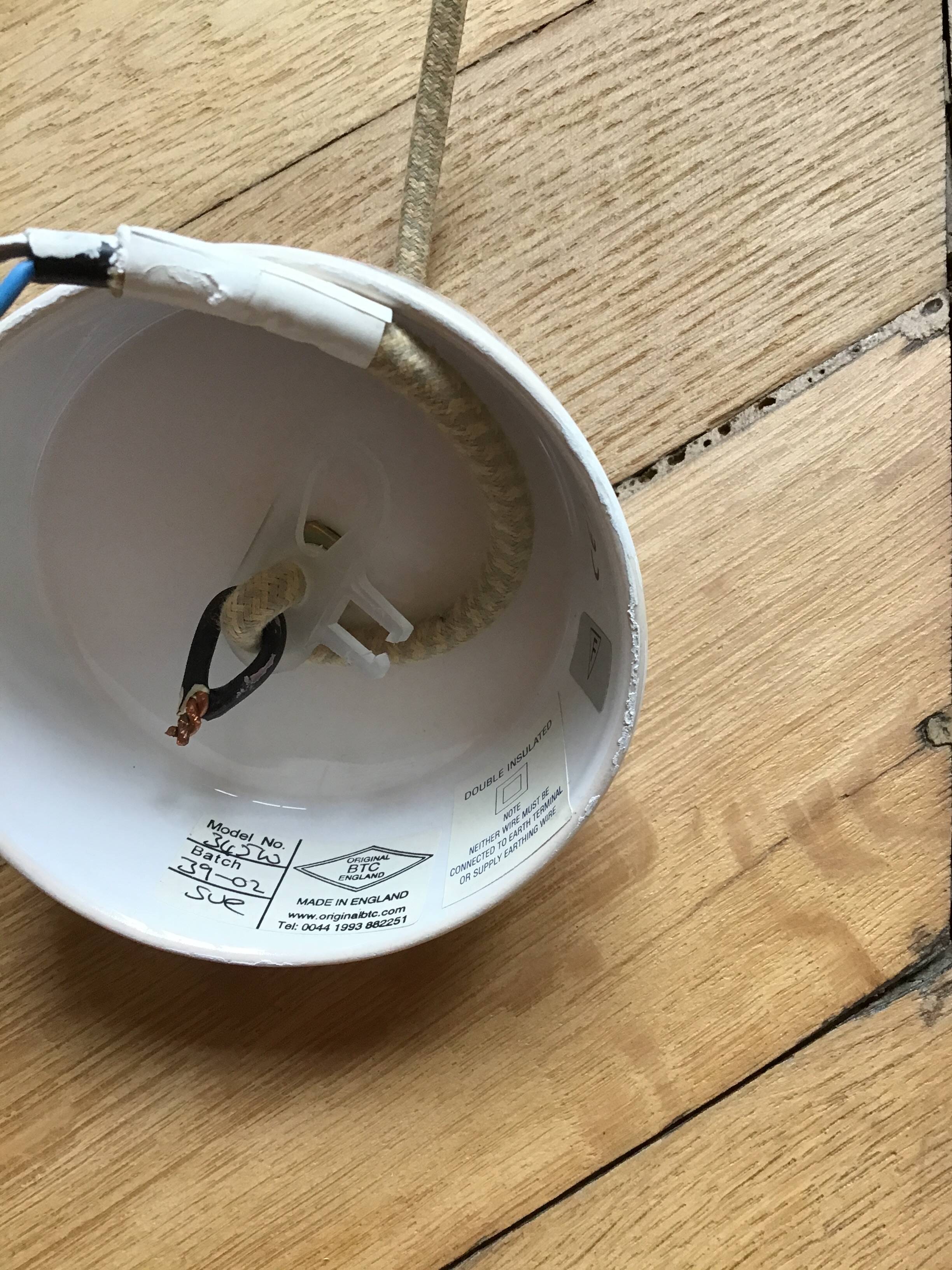 Suspension drop one de original btc en porcelaine blanche vernie