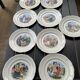 11 assiettes à dessert sarreguemines vintage