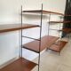 Vintage wooden string shelves