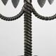 Hand-Forged Wrought Iron Brutalist Candelabra, Scandinavia — circa 1960s/1970s
