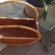 Large vintage rattan/bamboo magazine  rack Italian