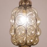 Wonderful Amber Vintage Venetian Lantern, Seguso Murano Glass, Italy, 1950s
