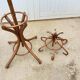 1960s bistro swivel parrot coat rack, curved wood