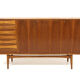Scandinavian walnut sideboard, Möbelfabrik Linen, Horda, Sweden, 1960