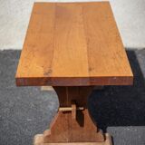 Monastery table, wooden table and its bench, rectangular table, side table, chalet, farmhouse