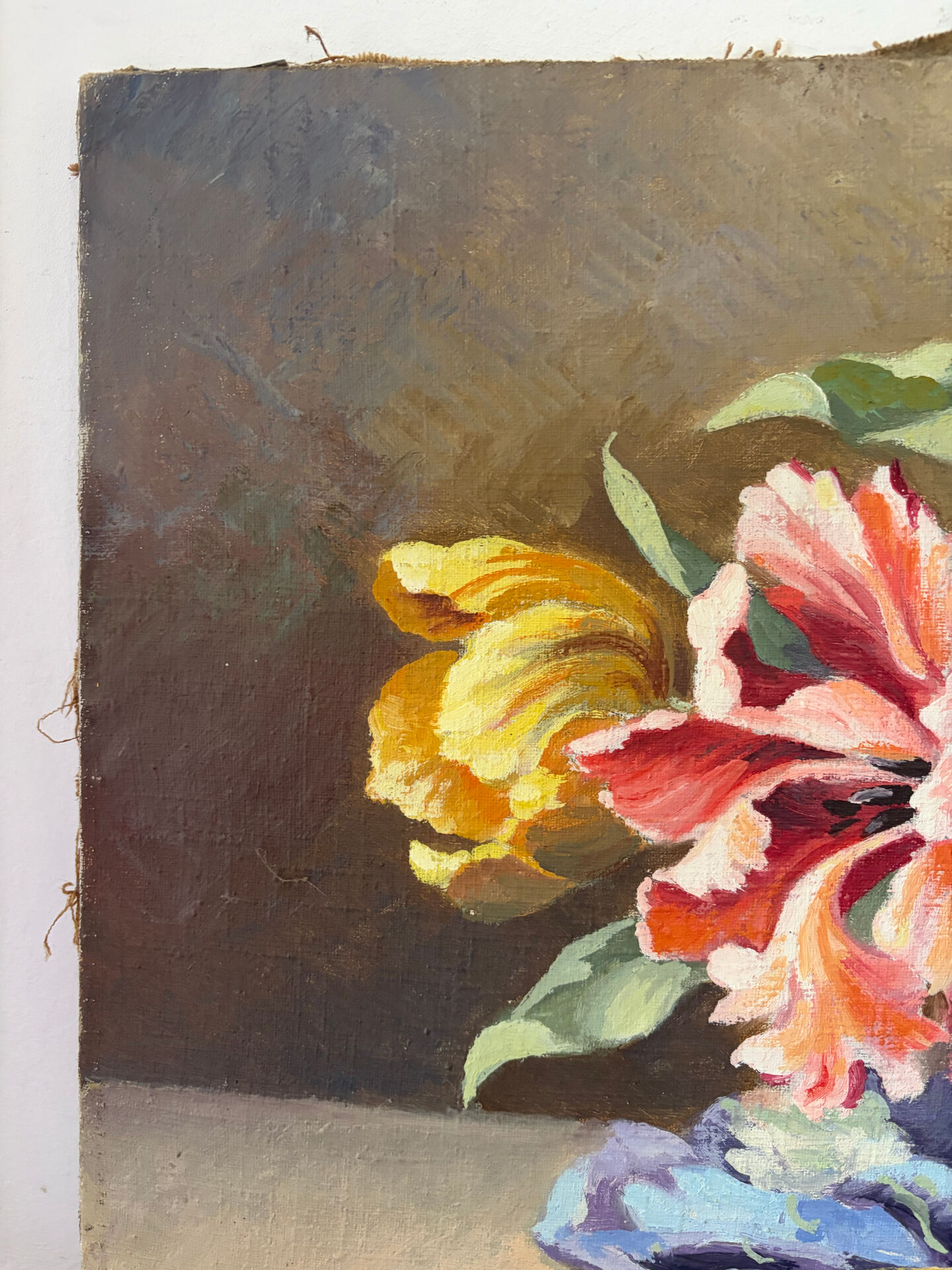 Nature morte, huile sur toile  signée Biacabe