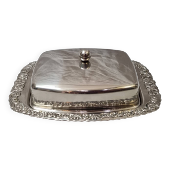 Silver butter dish