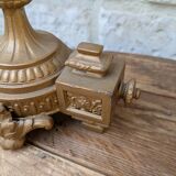 Pair of metal candelabra candle holders with 5 branches, 41cm