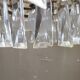 Lustre en verre de cristal en laiton