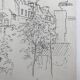 Ink on paper signed by Abdelkader GUERMAZ, Place Georges Pompidou, circa 1977