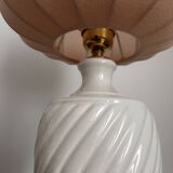 Ceramic table lamp with pastel shade