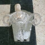 Pair of venice twisted glass wall lights 1 light on mirror background 50's