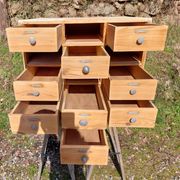 meuble de métier en bois, meuble à tiroirs