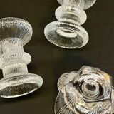 Vintage littala style crystal candlesticks