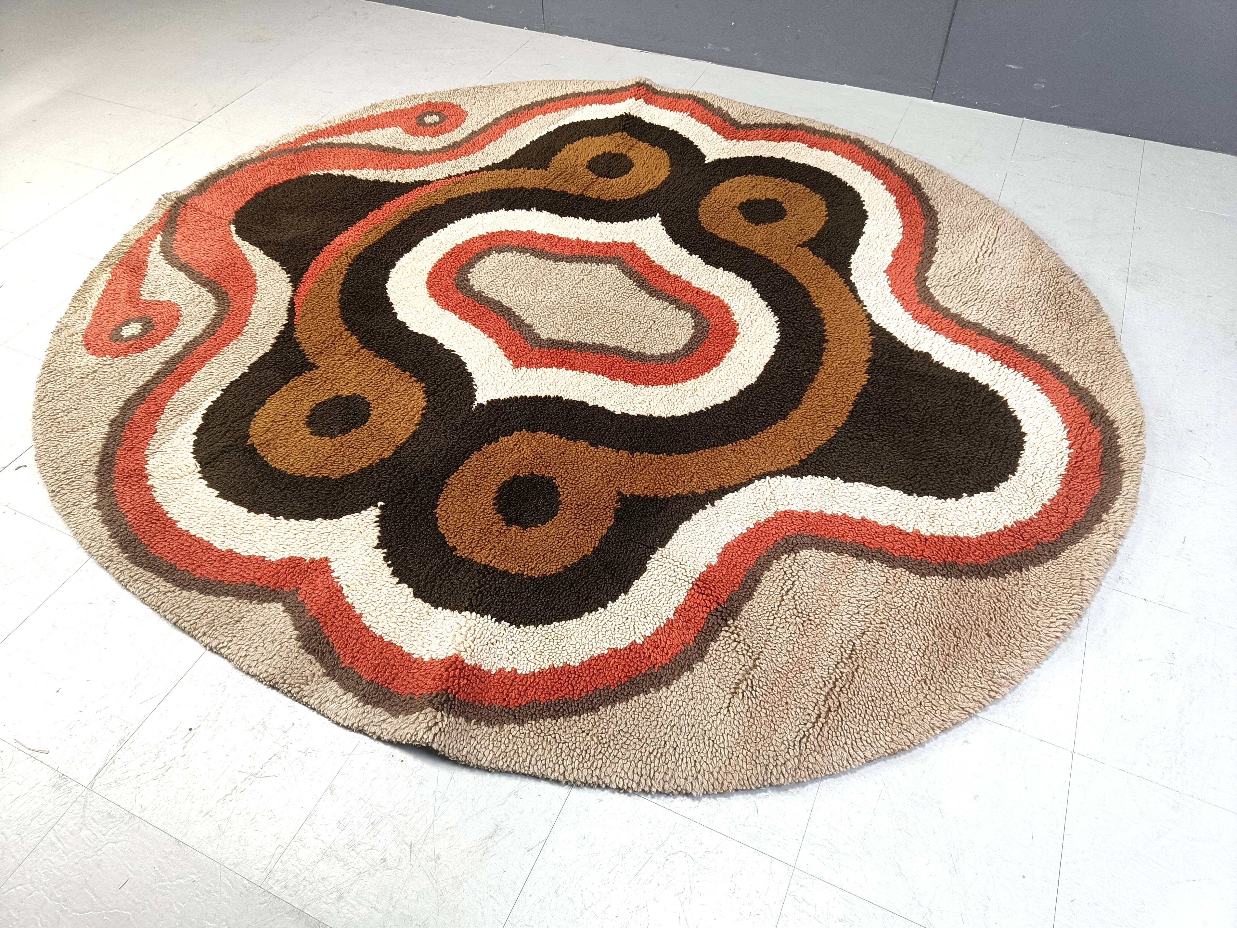 Large modernist rug, 1970s