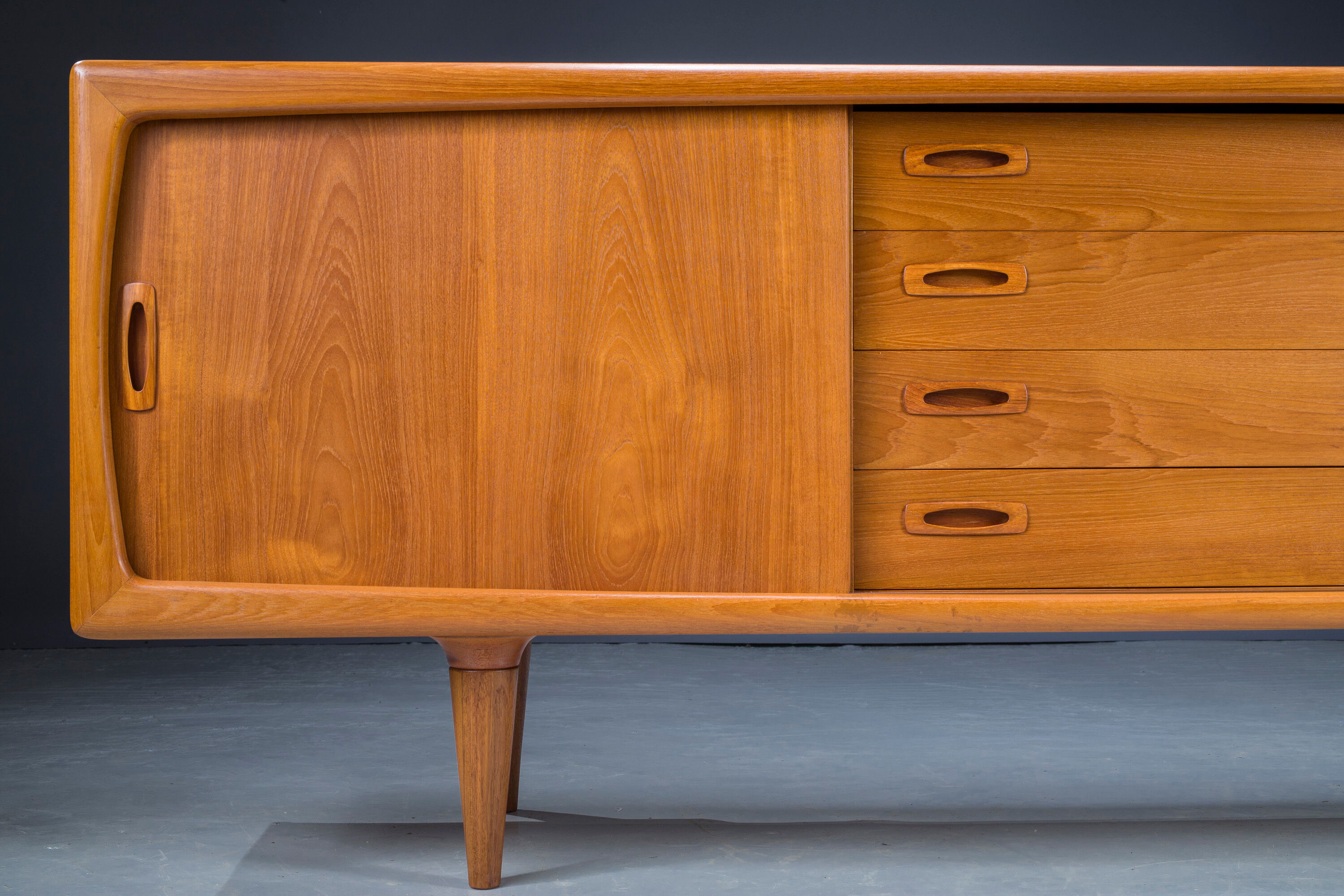 Mid-Century Danish Teak Sideboard from HP Hansen, 1950s