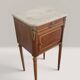 Louis XVI style side table - Marquetry wood and gilded bronze