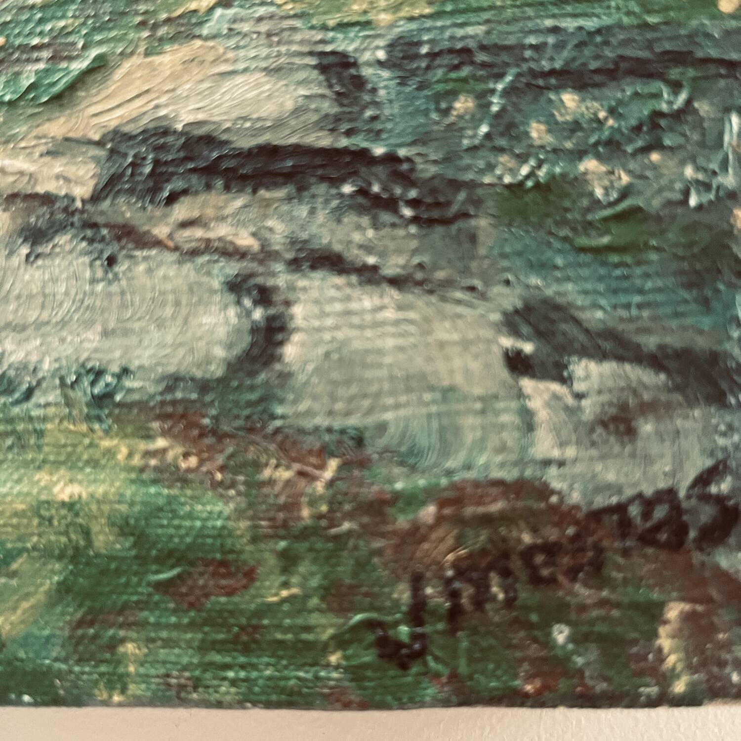 Table from the 1900s "Breton Shore" signed J. Mestas