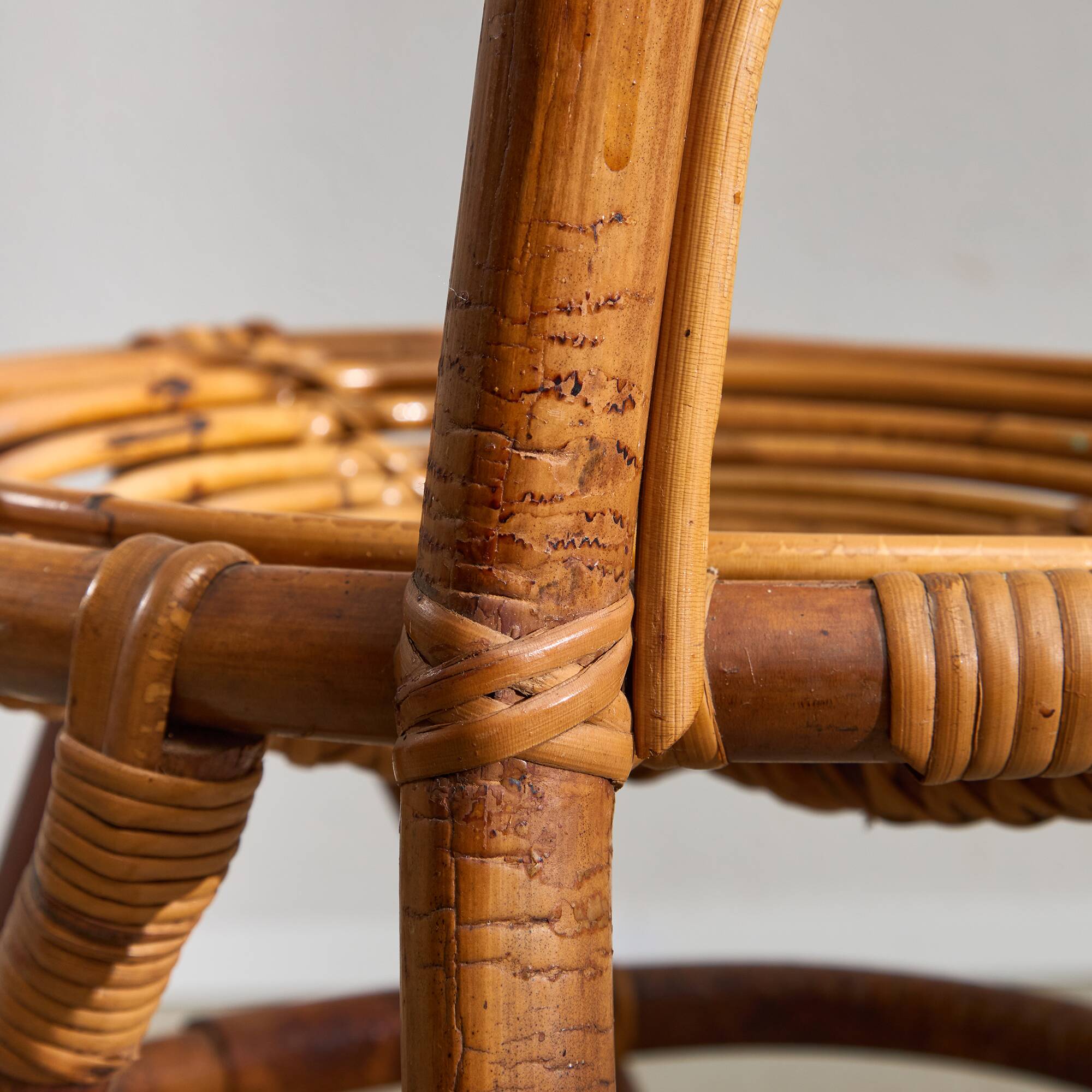 Curved Bamboo Chair, 1960s