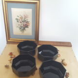 Vintage black Arcoroc ramekins