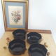 Ramequins Arcoroc noirs vintage