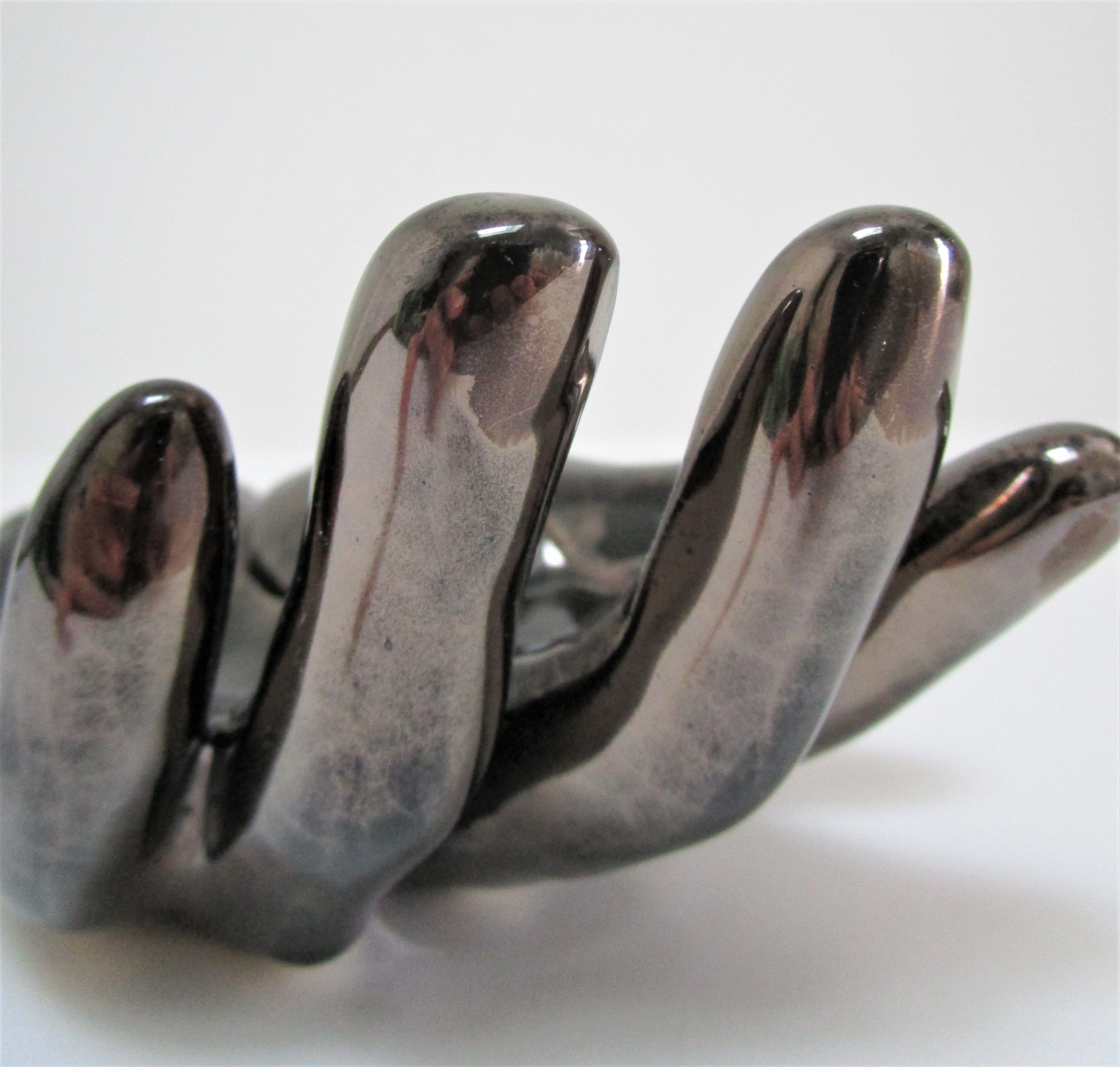 Empty pocket hand ceramic black design 60s