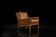 Vintage Mid-Century Danish Modern Brown Leather Easy Chair Model 39