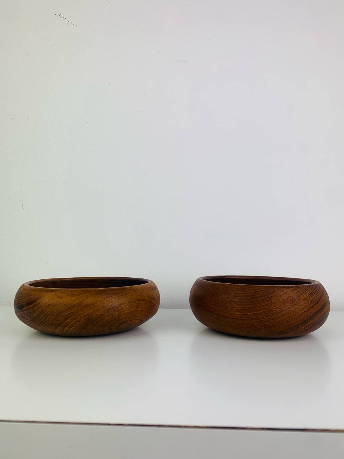 Pair of Scandinavian teak pocket trays, 1960s