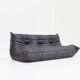 Canapé 3 places Togo Ligne Roset cuir marron par Michel Ducaroy pour Ligne Rose