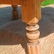 Round coffee table in solid walnut – foldable top