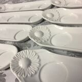 Lot de 8 plateaux a mignardises manufacture Revol France porcelaine dure
