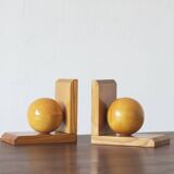Mid-Century Modern Wooden Bookends, 1950s, Set of 2