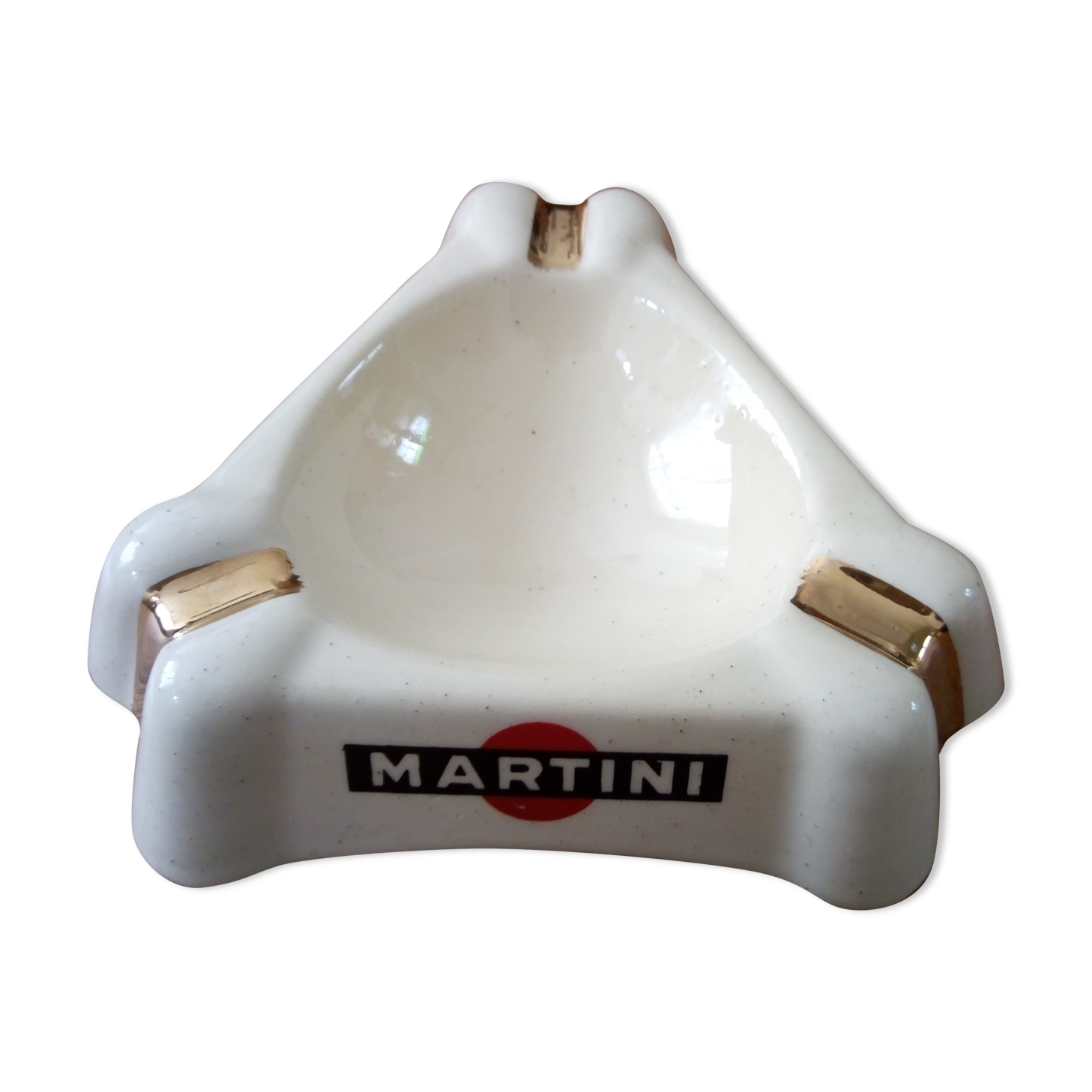 Porcelain Martini advertising ashtray