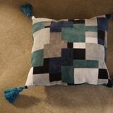 Blue cube cushion
