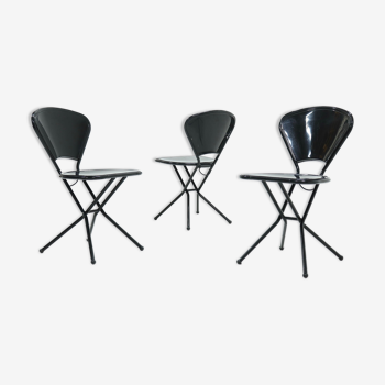 3 chaises pliantes par Niels Gammegaard pour Ikea années 1980