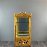 Carved and gilded wooden display cabinet, Louis XVI style, 20th century.