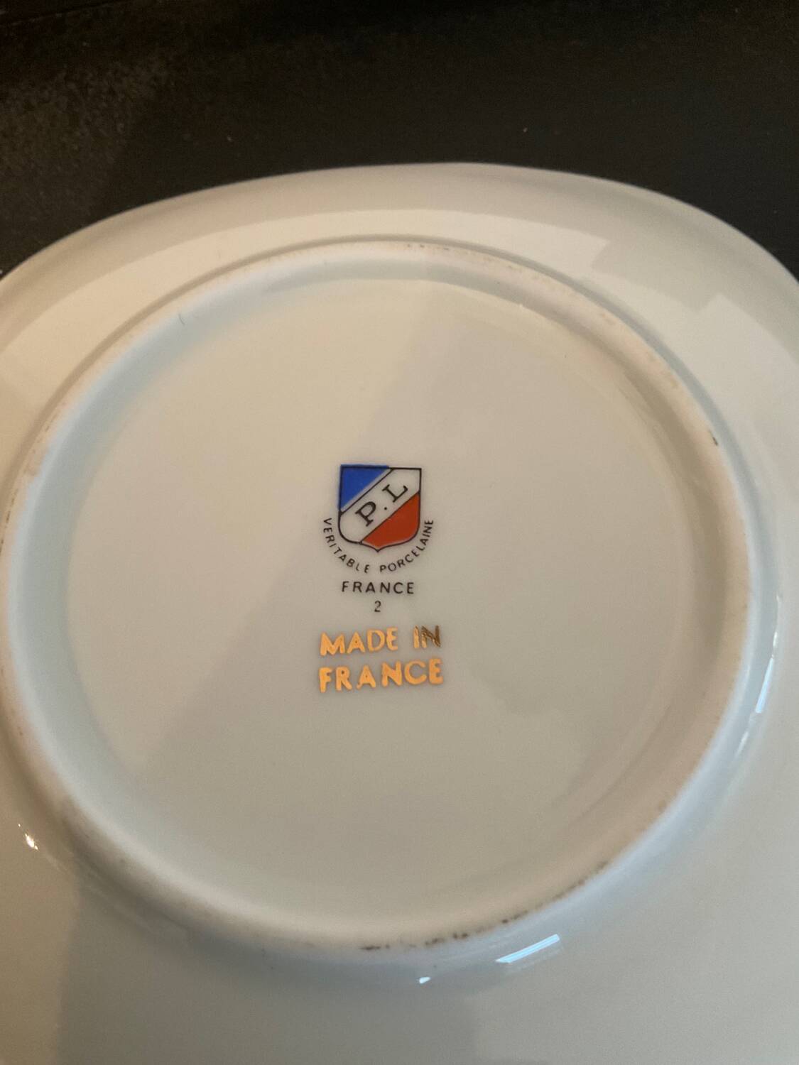 Series of 6 vintage porcelain plates France