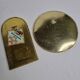 Set of 2 Moroccan mirrors in brass, round and arch-shaped, 70s
