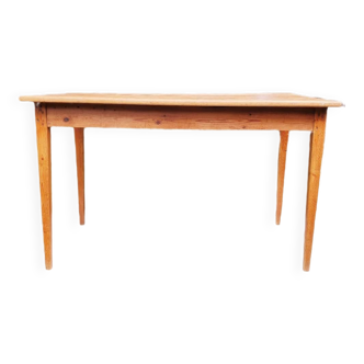 Table / bureau rustique en pin / pieds fuseau