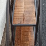 Round wall shelf wood and metal