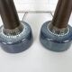 Pair of large blue table lamps Søholm Einar Johansen Denmark 1960s
