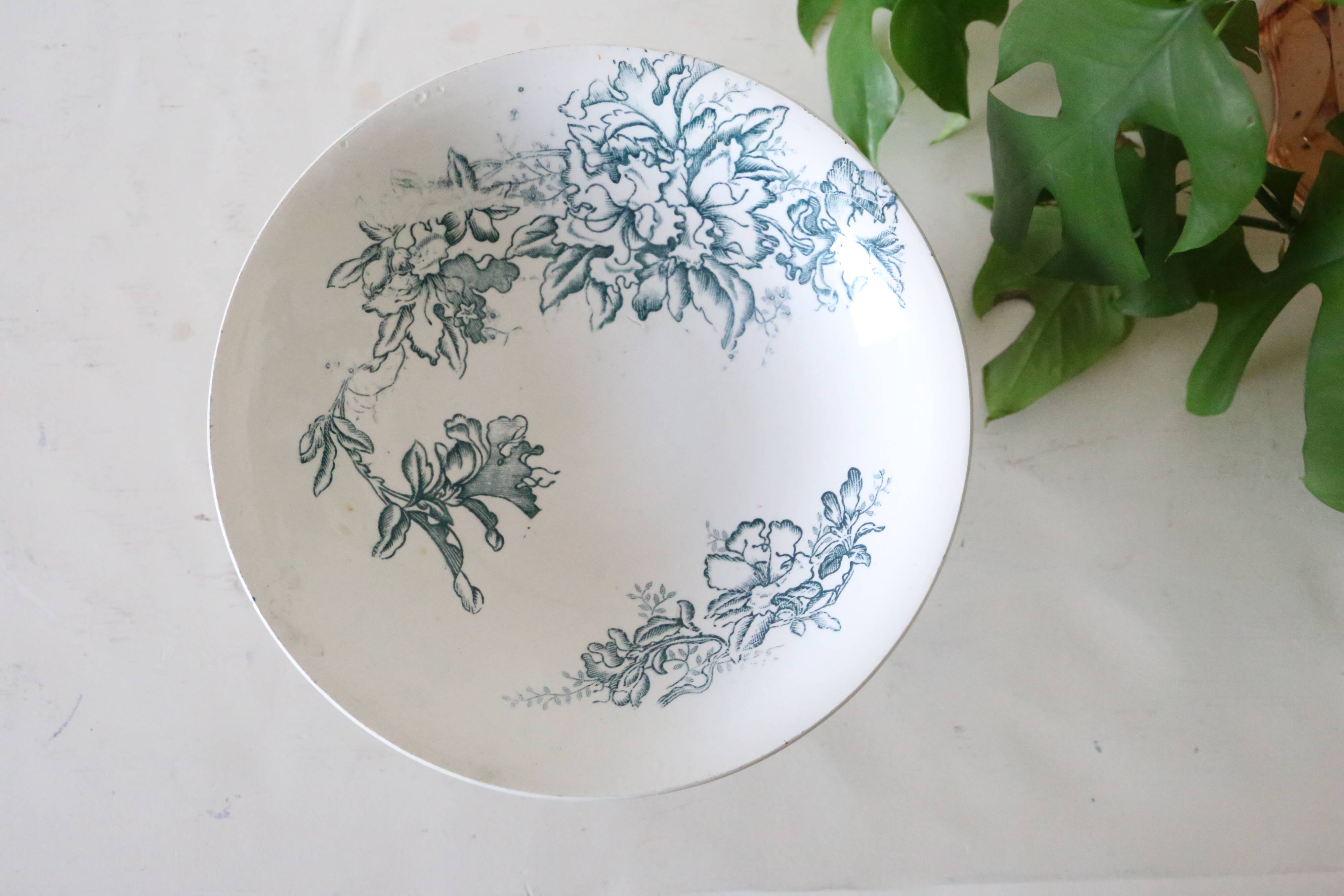 Floreal fruit bowl, from the Faïencerie Nouvelle de Givors, iron earth