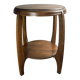 Dutch art deco Amsterdam school oak side table, 1930s
