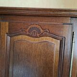Wooden wardrobe 2/3 hanging space 1/3 linen closet