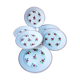 Set of 6 flat plates ceramic collection Rosine