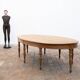 Large Oval Oak Table, France, 1900s
