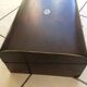 Large old cabinet in mahogany. Interior blonde wood.